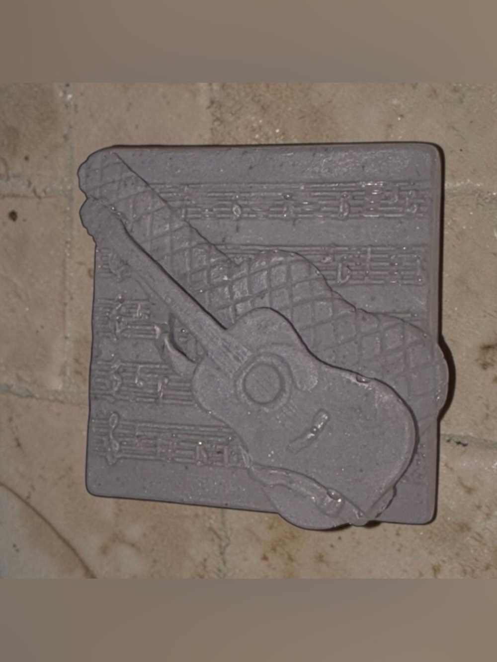 Leather Soap handmade guitar 2.5x2.5in 6oz oatmeal based